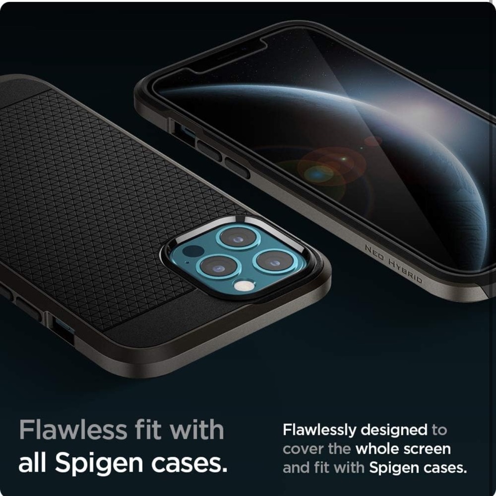 Spigen iPhone 12 Pro Max Tempered Glass Screen Protector - Picture 8 of 9